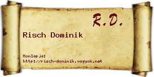 Risch Dominik névjegykártya